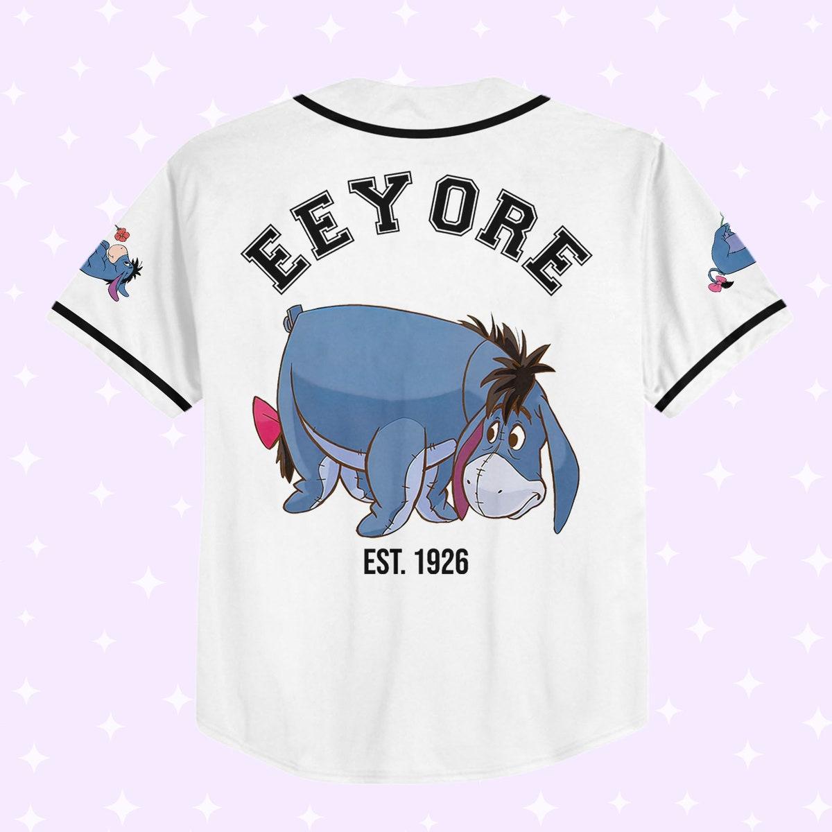 Mckenzieshoponline Disneyland Eeyore Vintage Disney Characters Personalized Baseball Jersey For Fans - Image 4