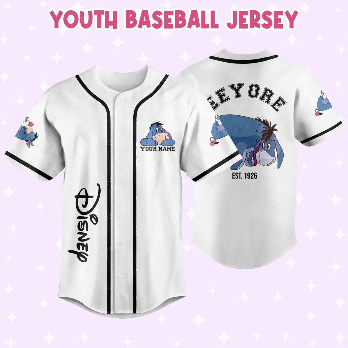 Mckenzieshoponline Disneyland Eeyore Vintage Disney Characters Personalized Baseball Jersey For Fans - Image 6