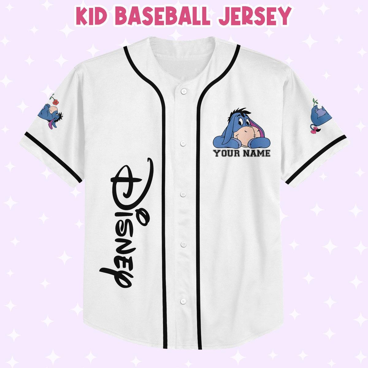 Mckenzieshoponline Disneyland Eeyore Vintage Disney Characters Personalized Baseball Jersey For Fans - Image 3