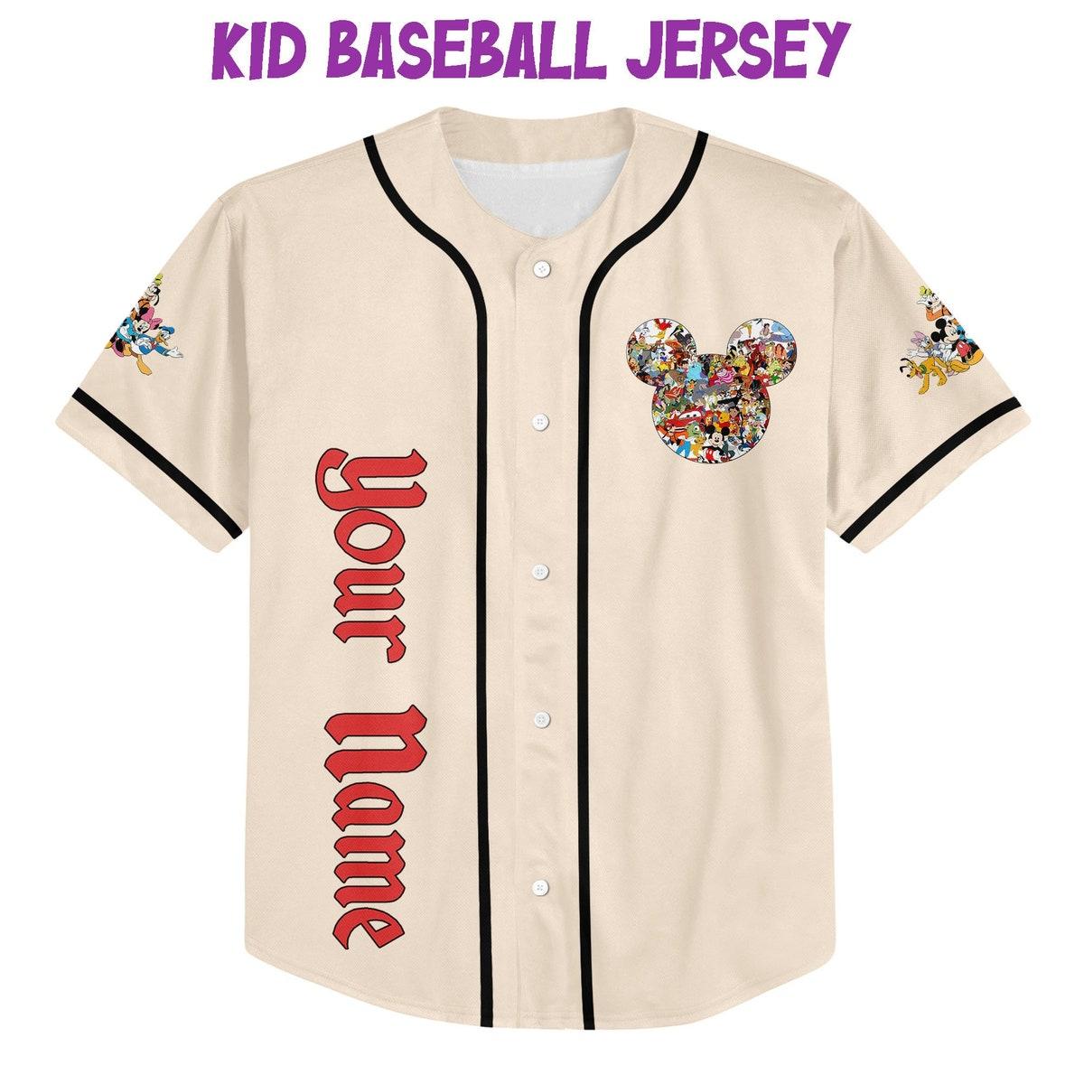 Mckenzieshoponline Disneyland Mickey Head Disney Characters Personalized Baseball Jersey For Fans - Image 3
