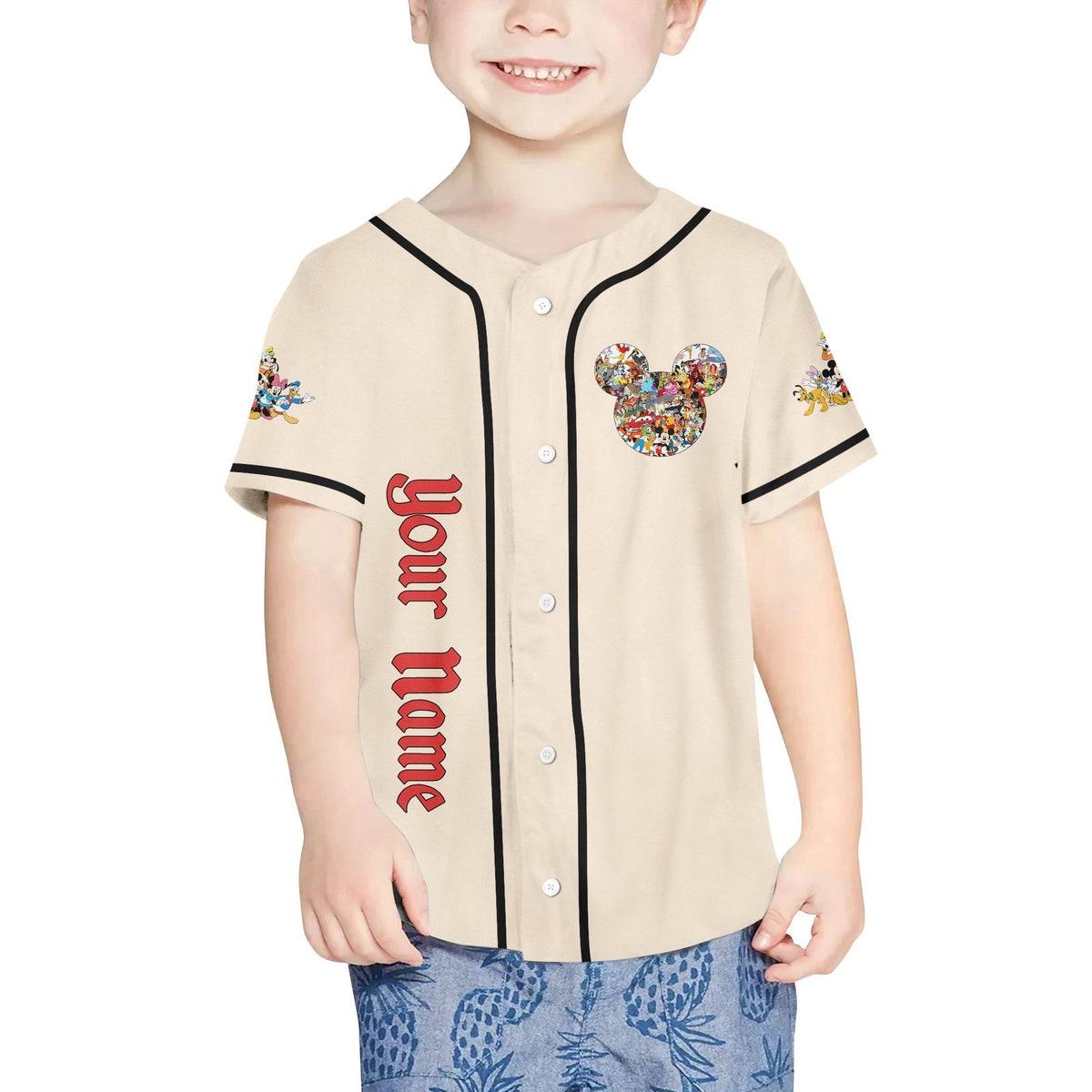 Mckenzieshoponline Disneyland Mickey Head Disney Characters Personalized Baseball Jersey For Fans - Image 5