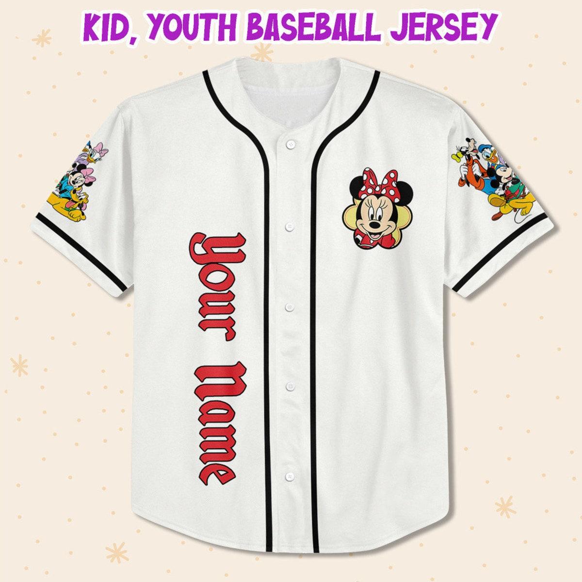 Mckenzieshoponline Disneyland Ready To Press Minnie And Friends Personalized Baseball Jersey For Fans - Image 3