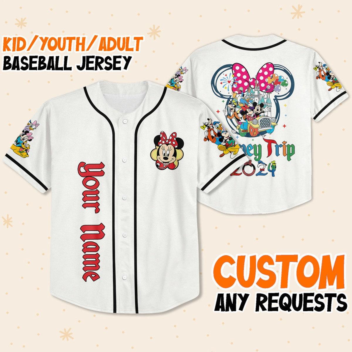 Mckenzieshoponline Disneyland Ready To Press Minnie And Friends Personalized Baseball Jersey For Fans - Image 2