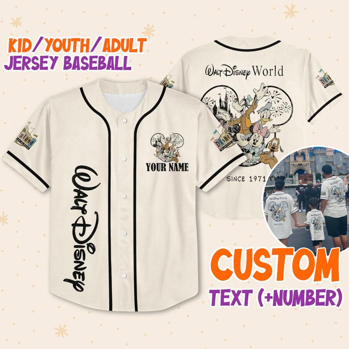 Mckenzieshoponline Disneyland Walt Disney World Since 1971 Personalized Baseball Jersey For Fans