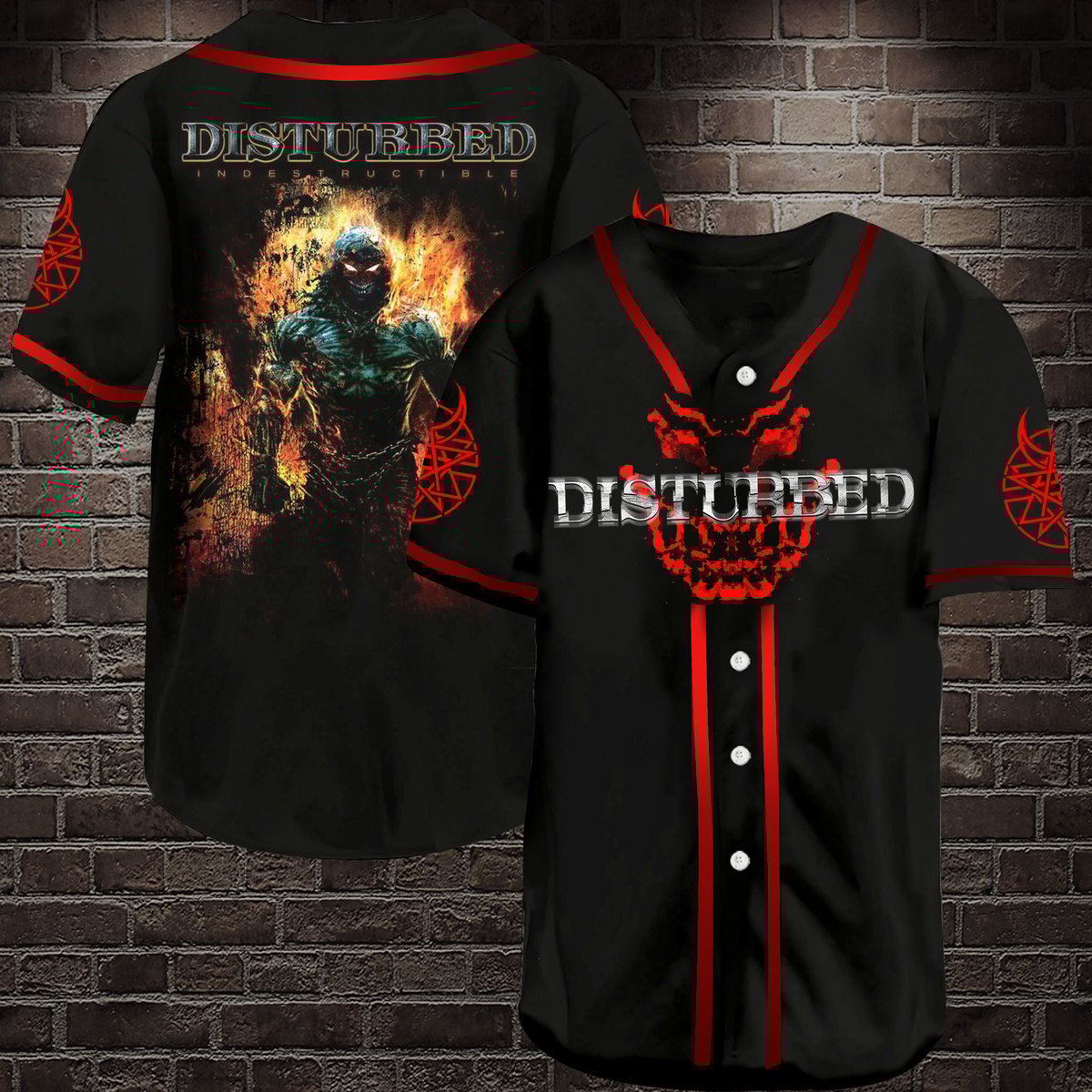 Jerseytrend Disturbed Band Indestructible Personalized Baseball Jersey For Fans