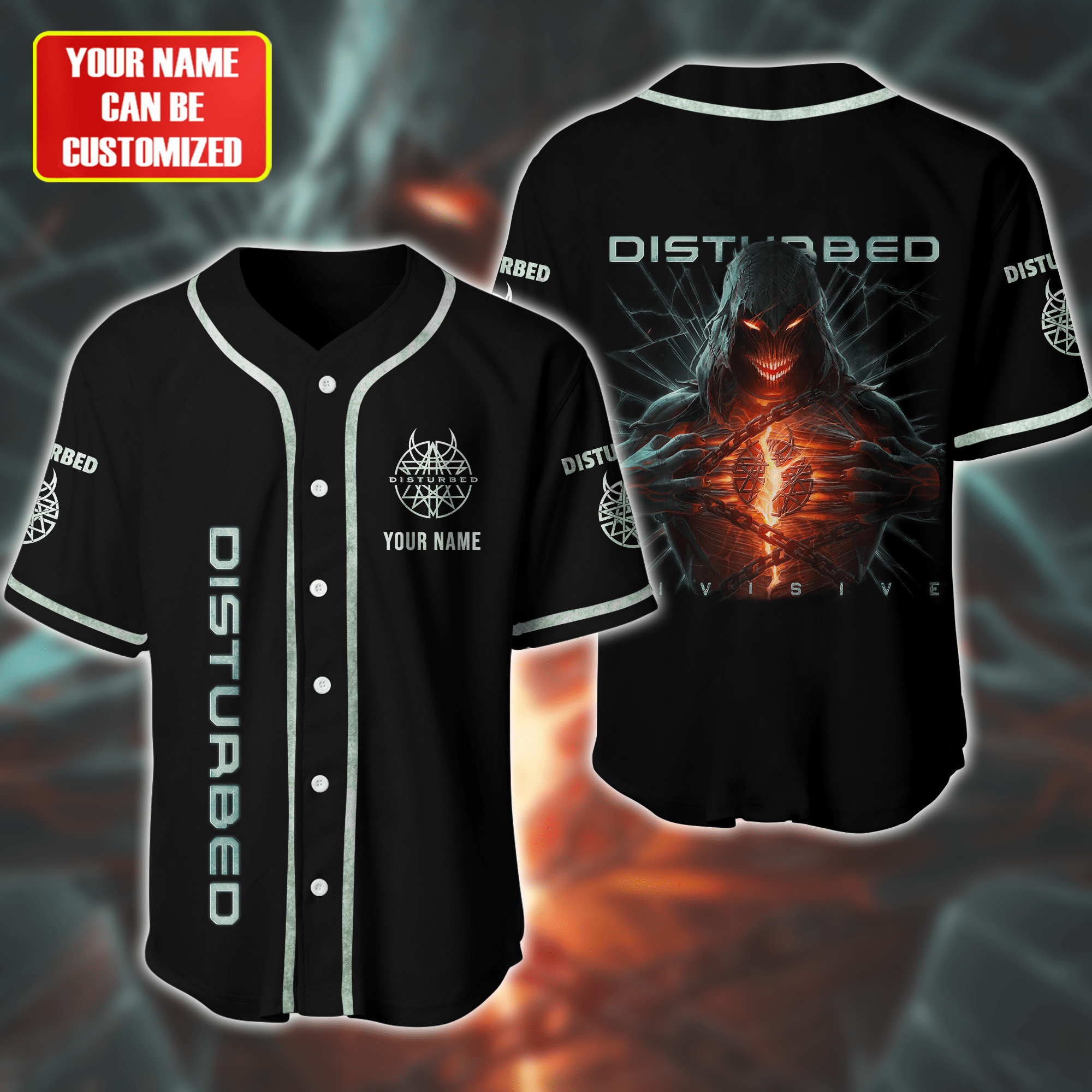 Jerseytrend Disturbed Band Personalized Baseball Jersey For Fans