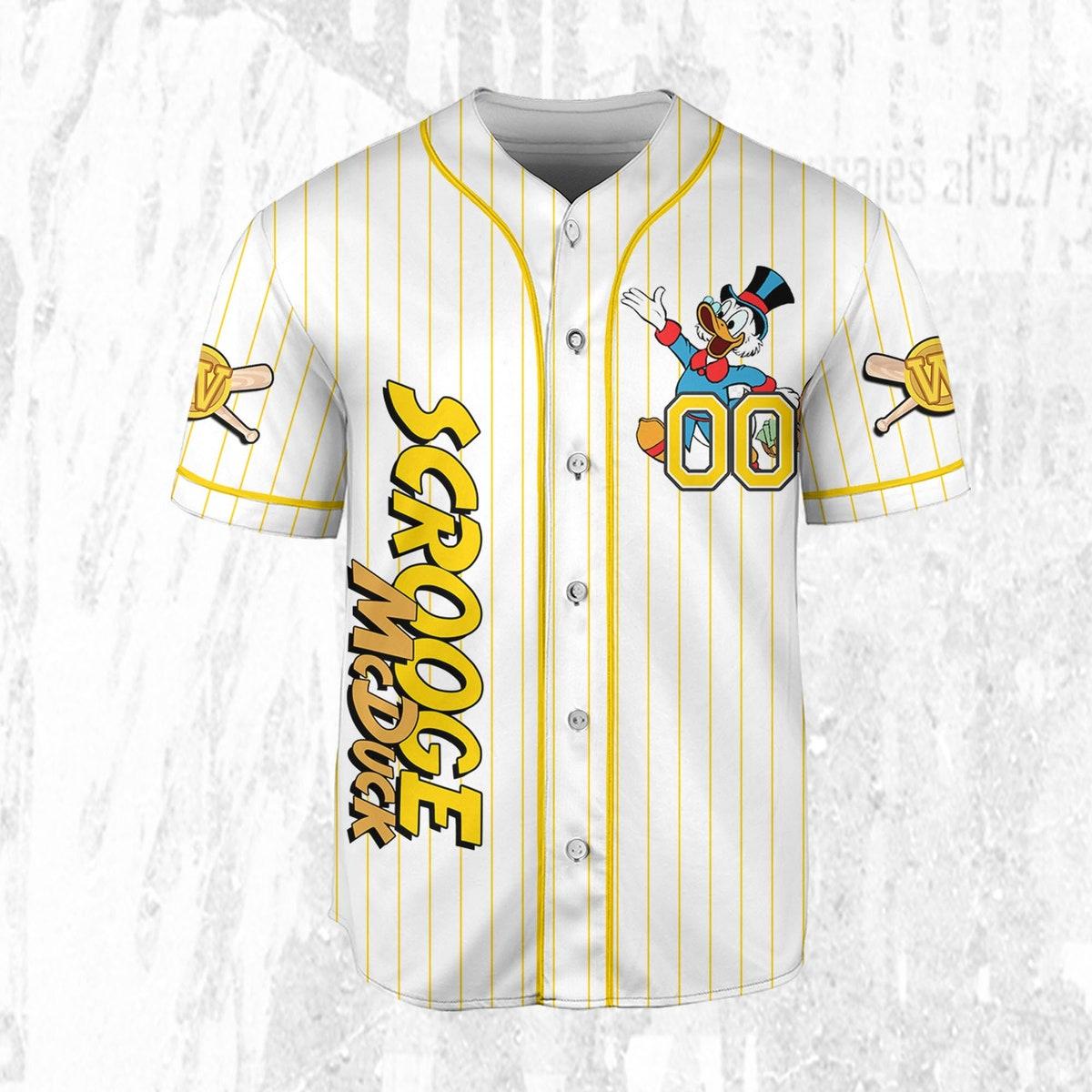 Mckenzieshoponline Ducktales Scrooge Mcduck Classic Binding Disney Personalized Baseball Jersey For Fans - Image 4