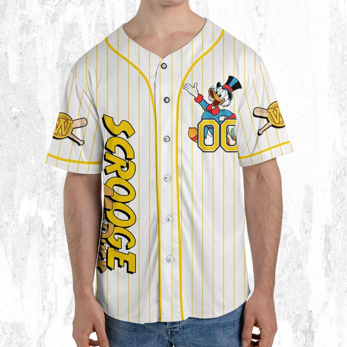 Mckenzieshoponline Ducktales Scrooge Mcduck Classic Binding Disney Personalized Baseball Jersey For Fans - Image 6