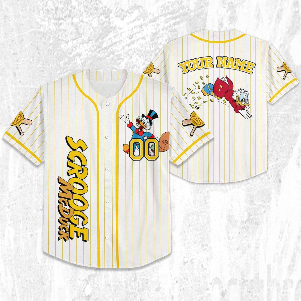 Mckenzieshoponline Ducktales Scrooge Mcduck Classic Binding Disney Personalized Baseball Jersey For Fans - Image 3
