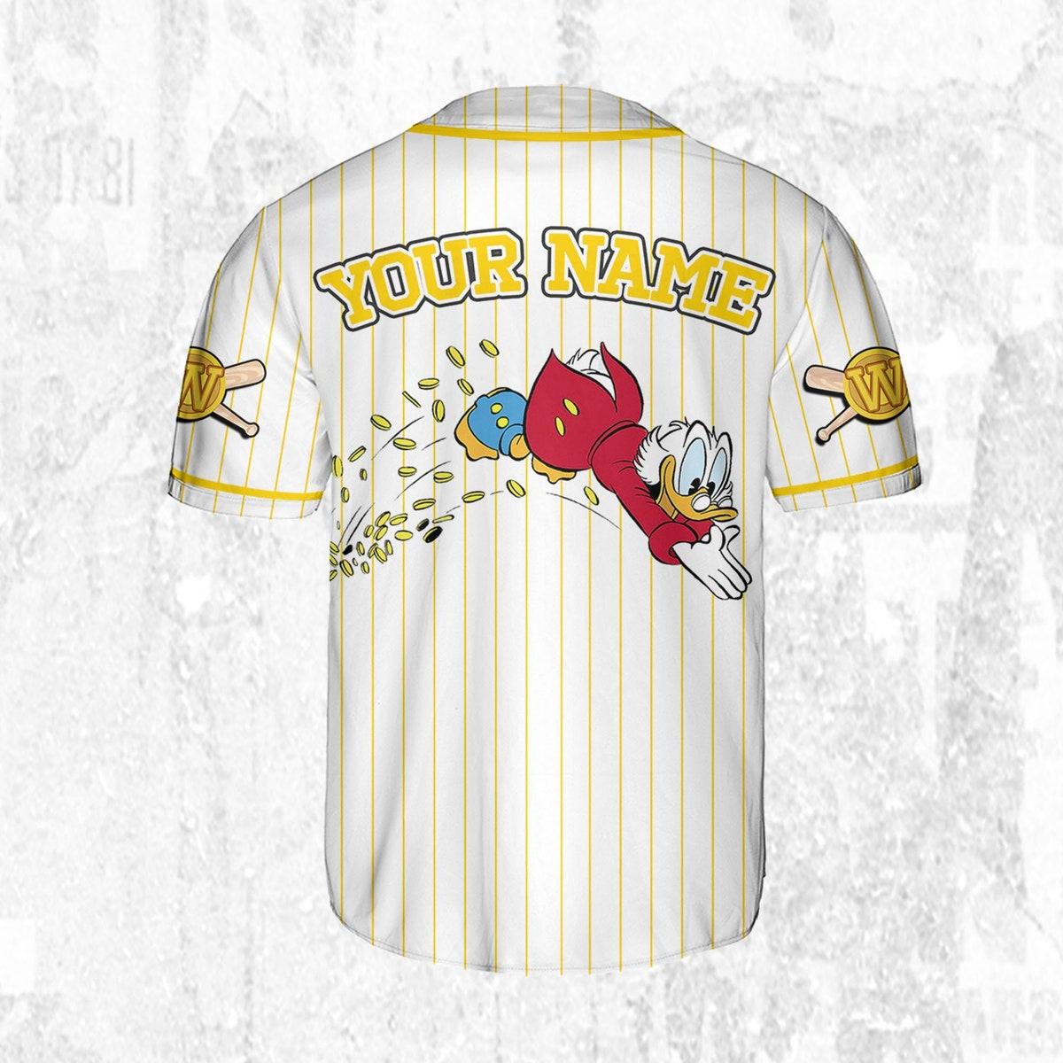 Mckenzieshoponline Ducktales Scrooge Mcduck Classic Binding Disney Personalized Baseball Jersey For Fans - Image 5