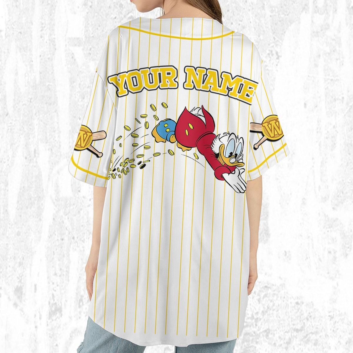 Mckenzieshoponline Ducktales Scrooge Mcduck Classic Binding Disney Personalized Baseball Jersey For Fans - Image 7