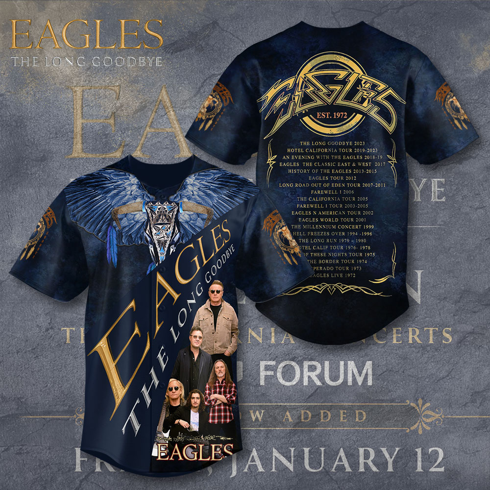 Jerseytrend Eagles Band Personalized Baseball Jersey For Fans