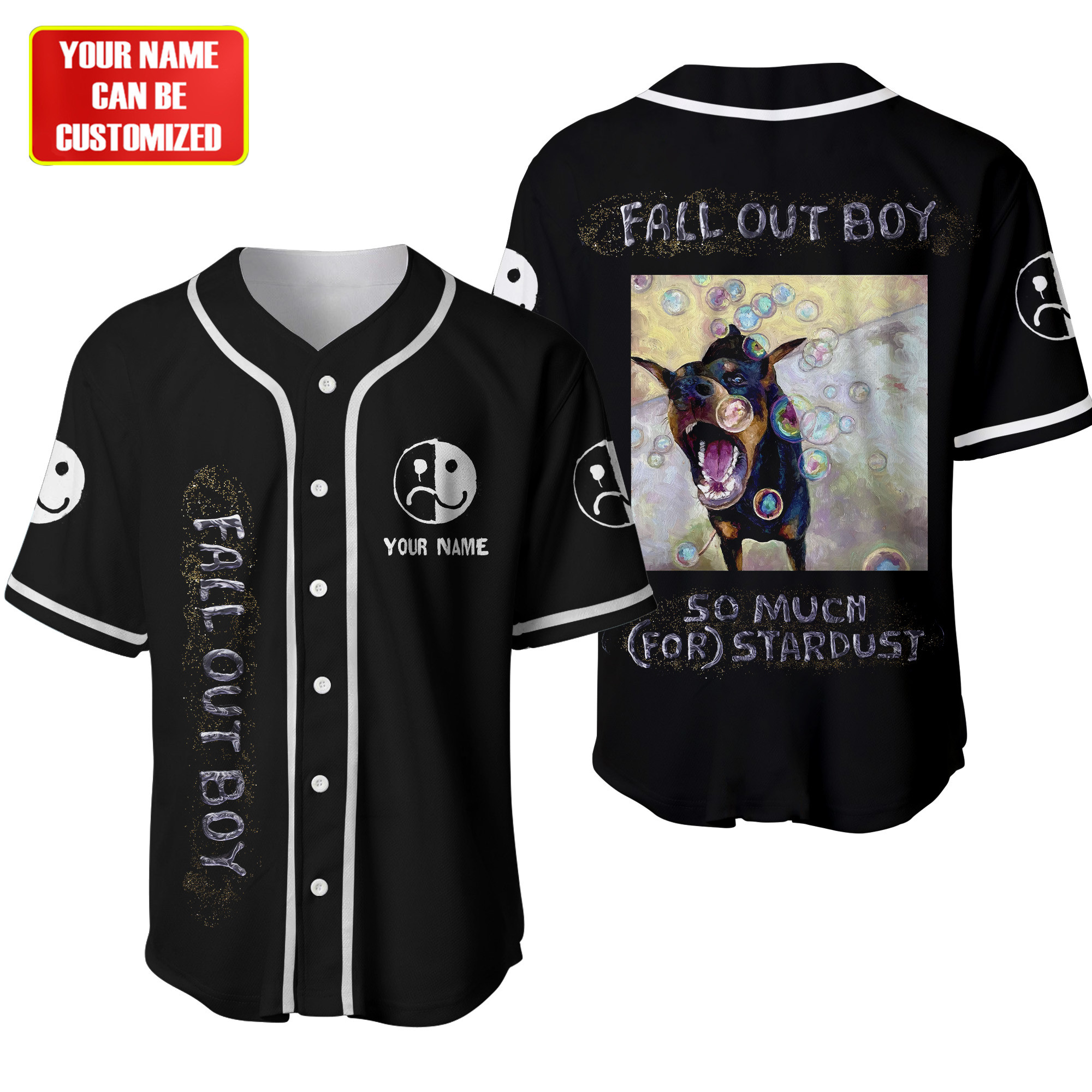 Jerseytrend Fall Out Boy So Much (For) Stardust Personalized Baseball Jersey For Fans - Image 2