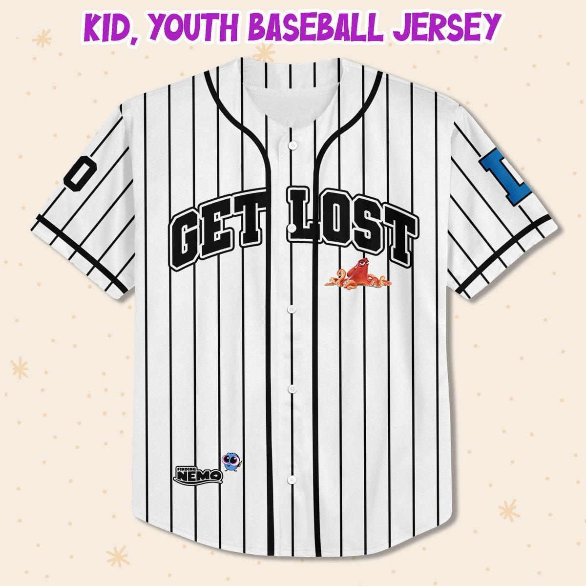 Mckenzieshoponline Finding Nemo Get Lost White Disney Personalized Baseball Jersey For Fans - Image 3