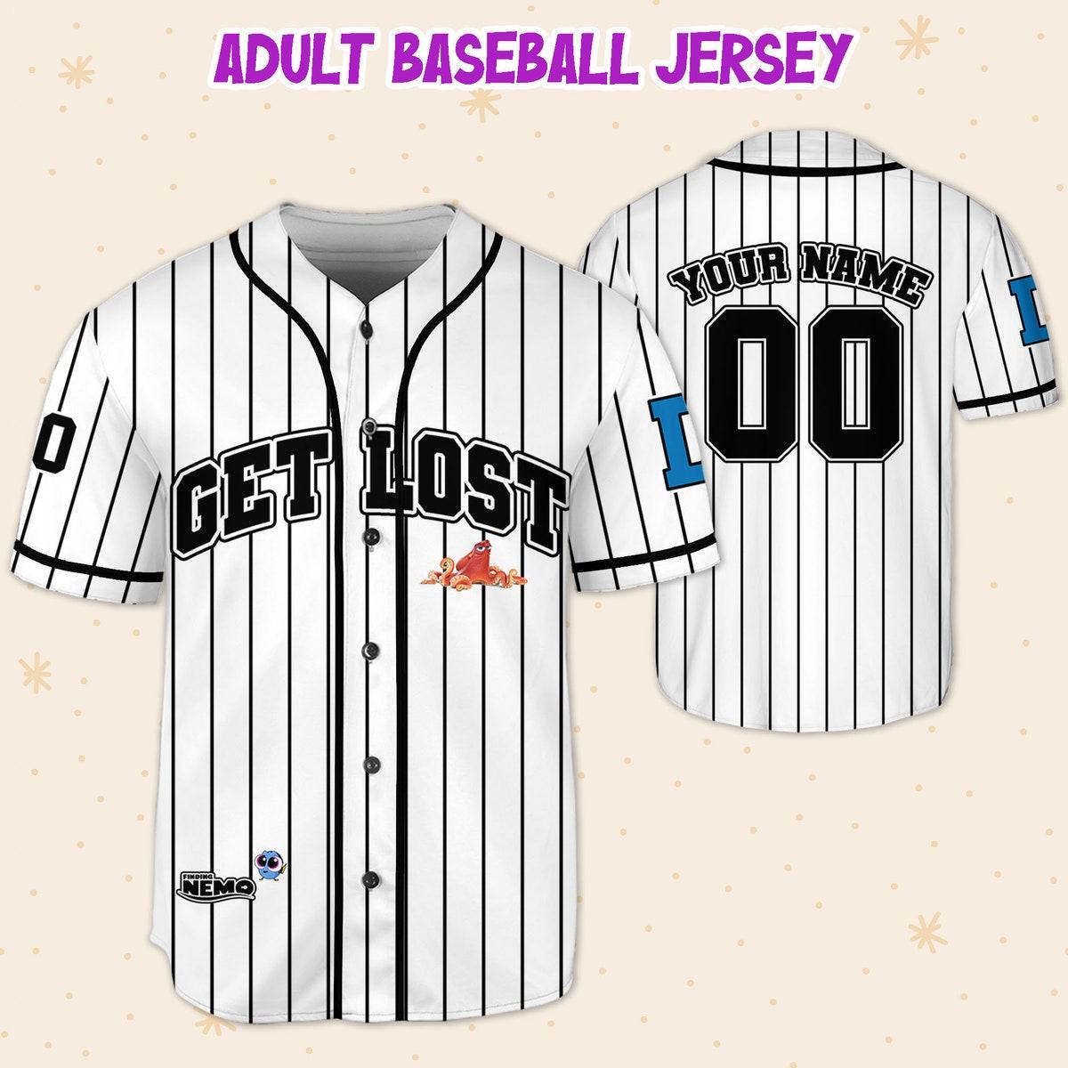 Mckenzieshoponline Finding Nemo Get Lost White Disney Personalized Baseball Jersey For Fans - Image 6