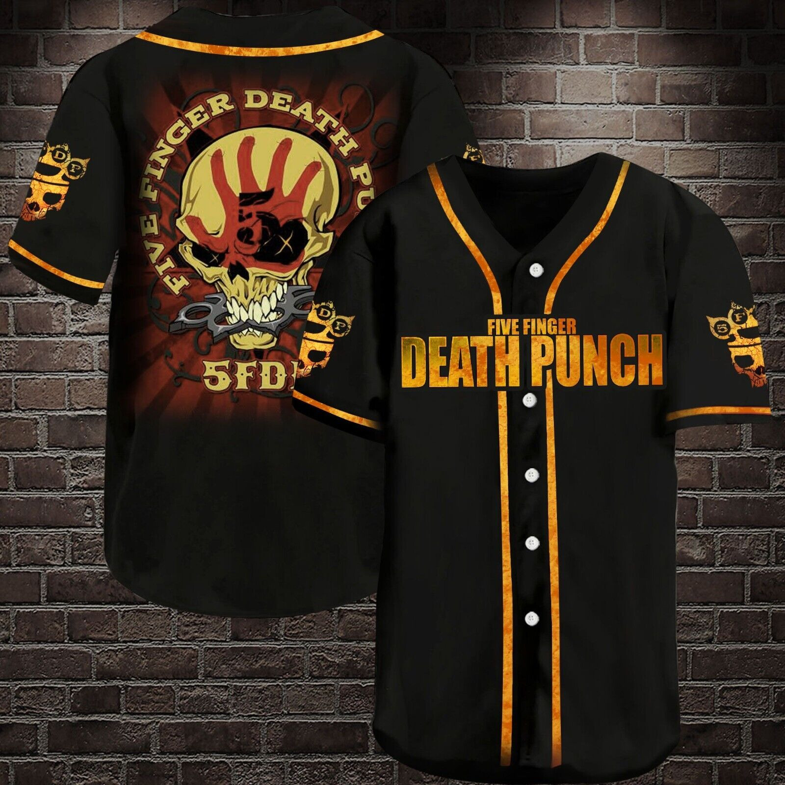Jerseytrend Five Finger Death Punch Personalized Baseball Jersey For Fans