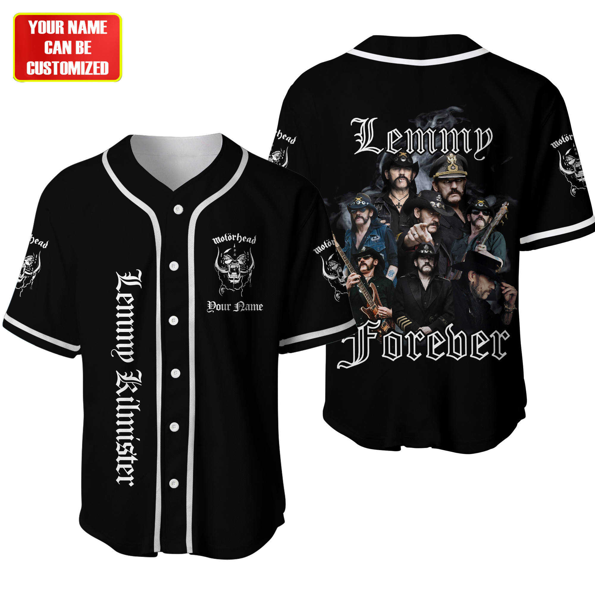 Jerseytrend Fraser Kilmister Lemmy Motörhead Band Personalized Baseball Jersey For Fans - Image 2