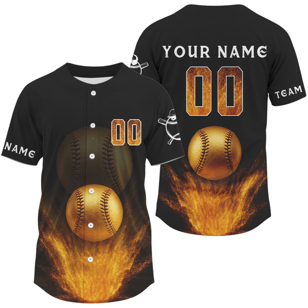 Mckenzieshoponline Gold Personalized Baseball Jersey For Fans
