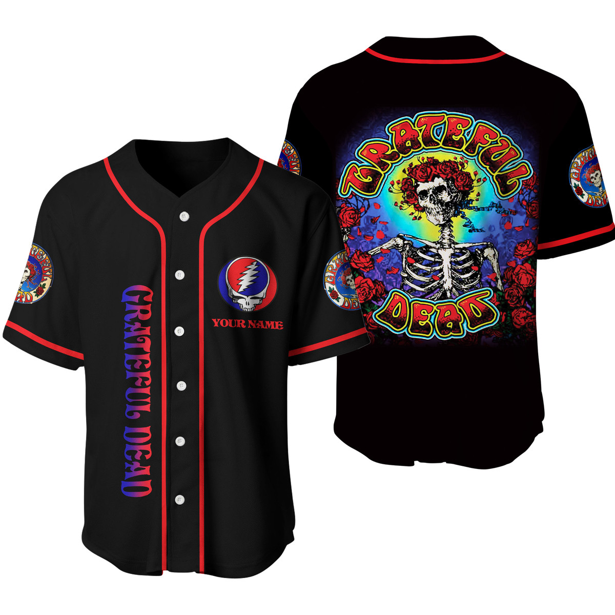 Jerseytrend Grateful Dead Personalized Baseball Jersey For Fans - Image 3