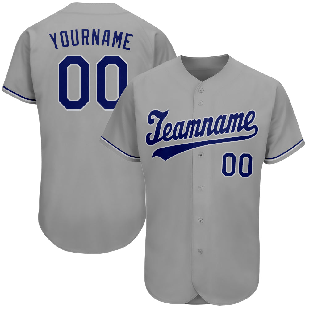 Mckenzieshoponline Gray Royal White Personalized Baseball Jersey For Fans