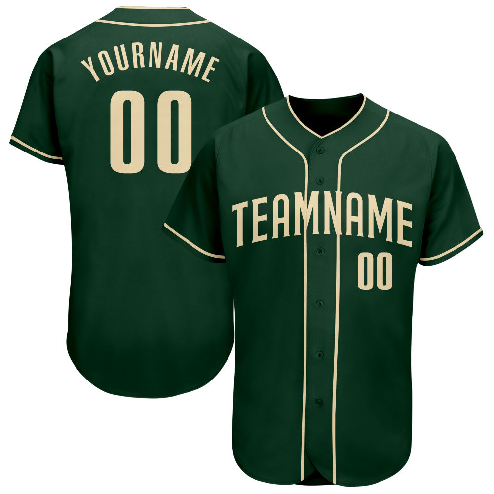 Jerseytrend Green Cream Personalized Baseball Jersey For Fans