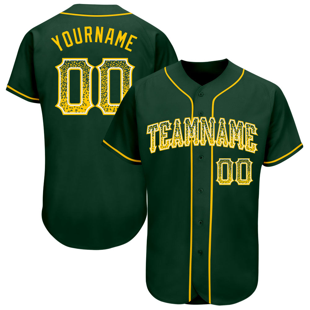 Jerseytrend Green Gold White Drift Fashion Personalized Baseball Jersey For Fans