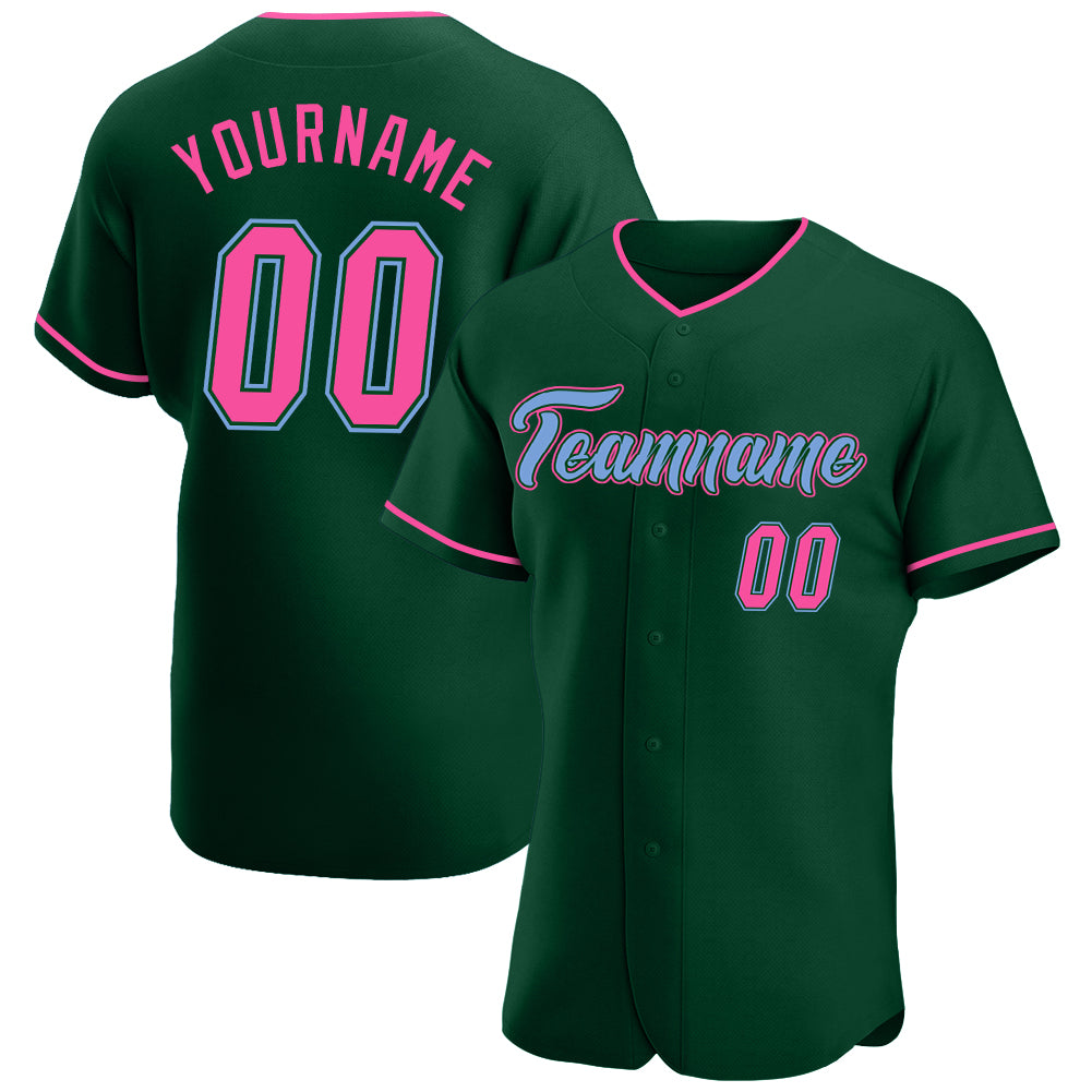 Jerseytrend Green Pink Light Blue Personalized Baseball Jersey For Fans