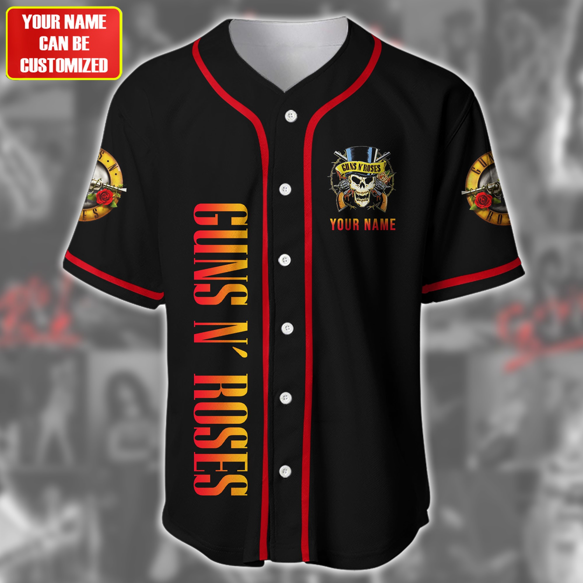 Jerseytrend Guns N' Roses Appetite for Destruction Personalized Baseball Jersey For Fans - Image 3