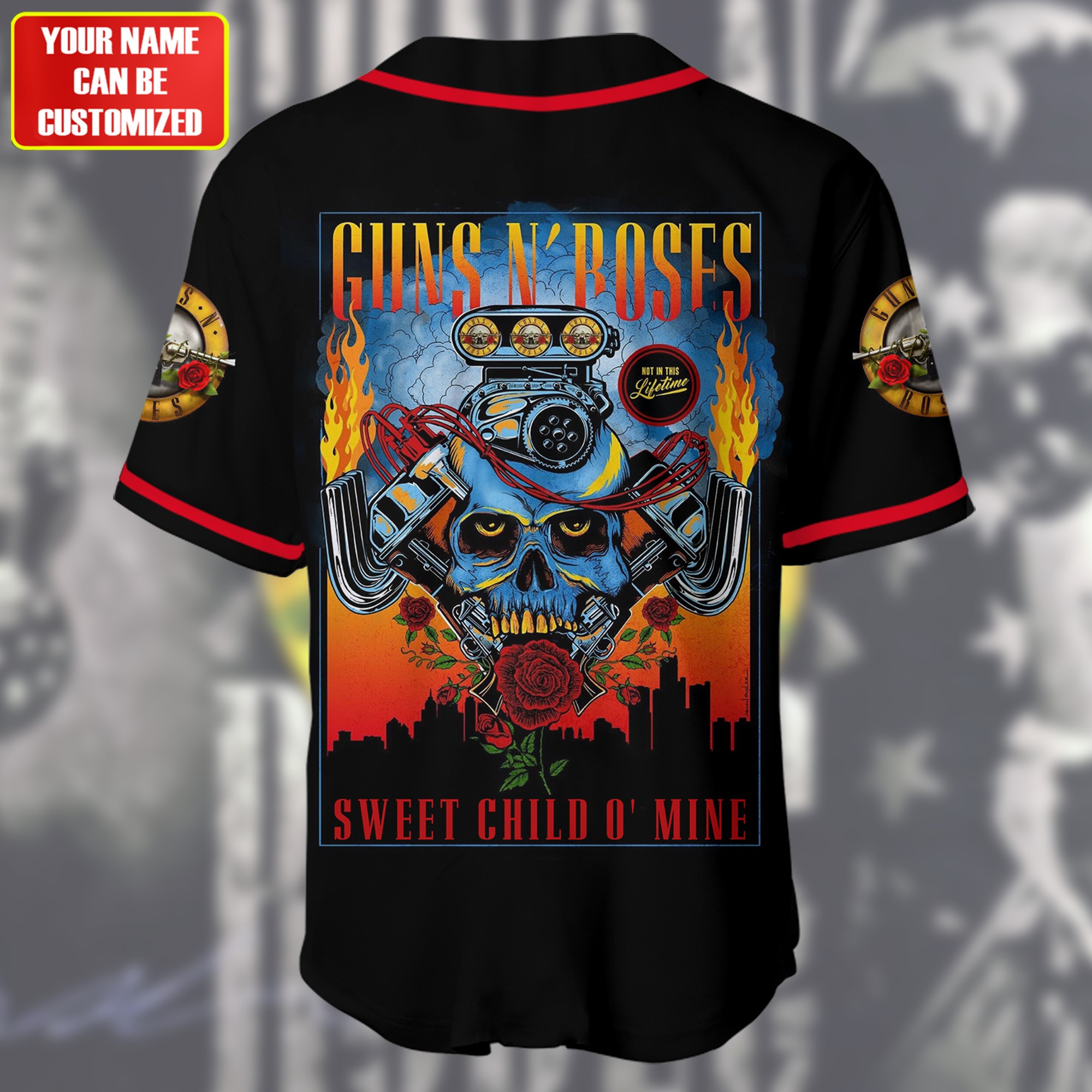 Jerseytrend Guns N' Roses Band Personalized Baseball Jersey For Fans - Image 4