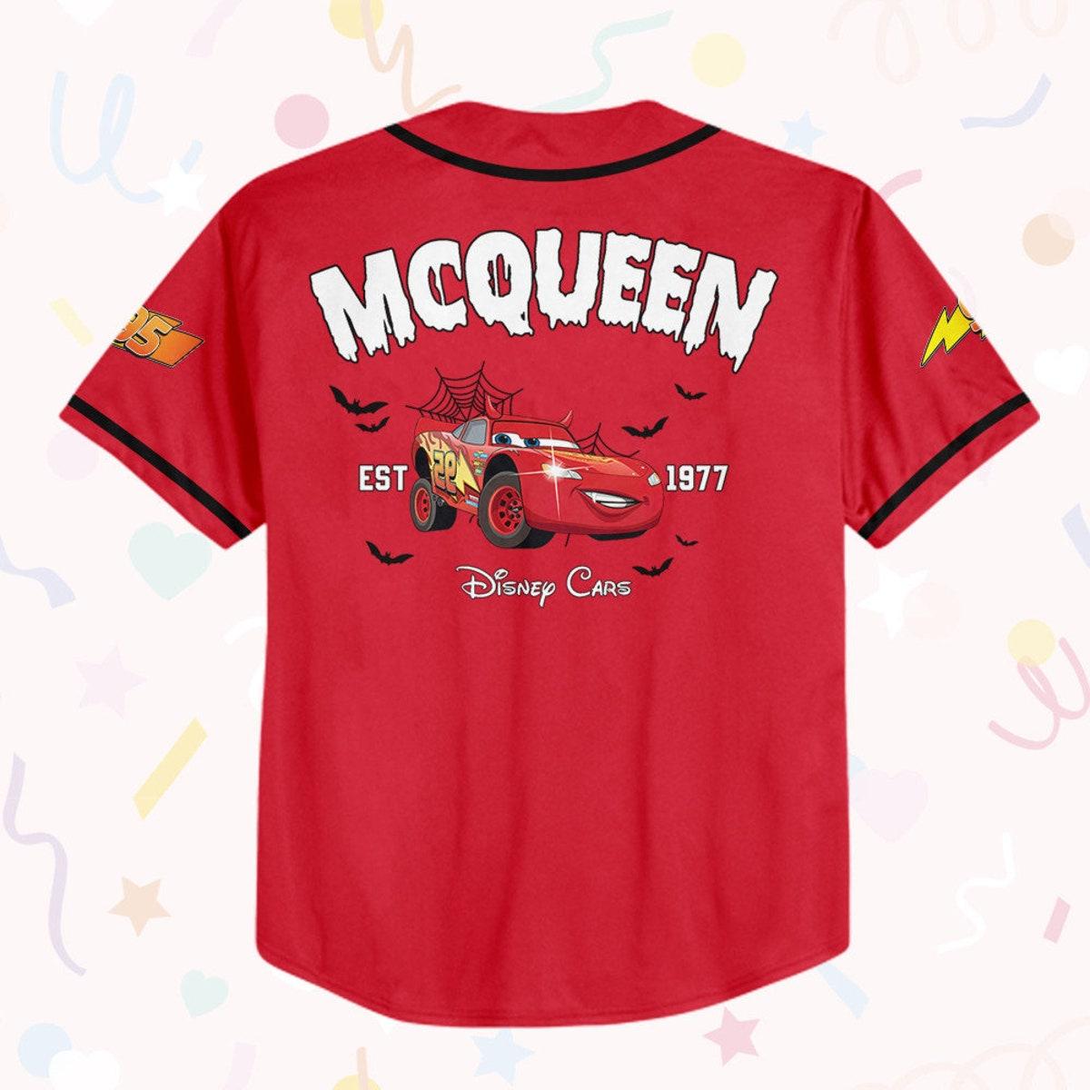 Mckenzieshoponline Halloween Cars Mcqueen Characters Personalized Baseball Jersey For Fans - Image 4