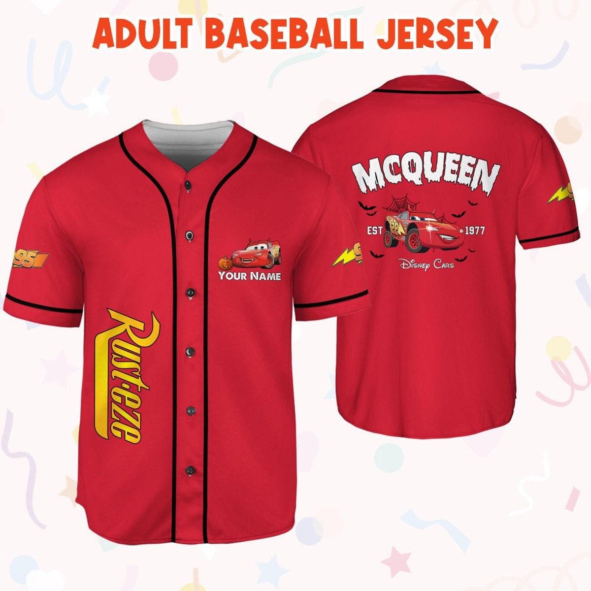 Mckenzieshoponline Halloween Cars Mcqueen Characters Personalized Baseball Jersey For Fans - Image 7