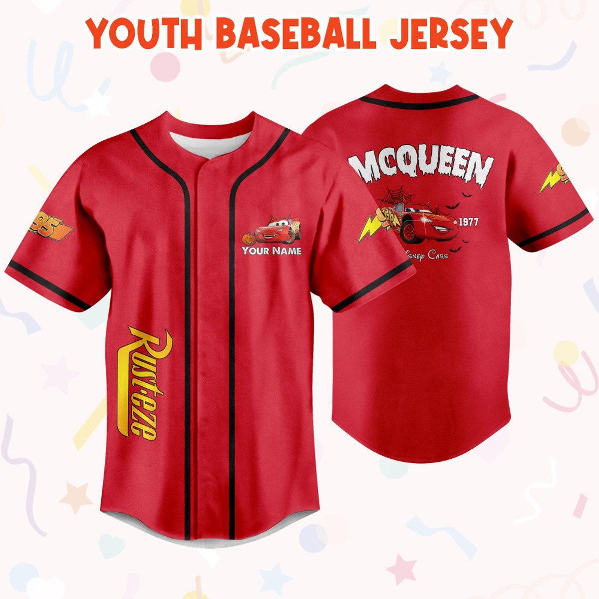 Mckenzieshoponline Halloween Cars Mcqueen Characters Personalized Baseball Jersey For Fans - Image 6