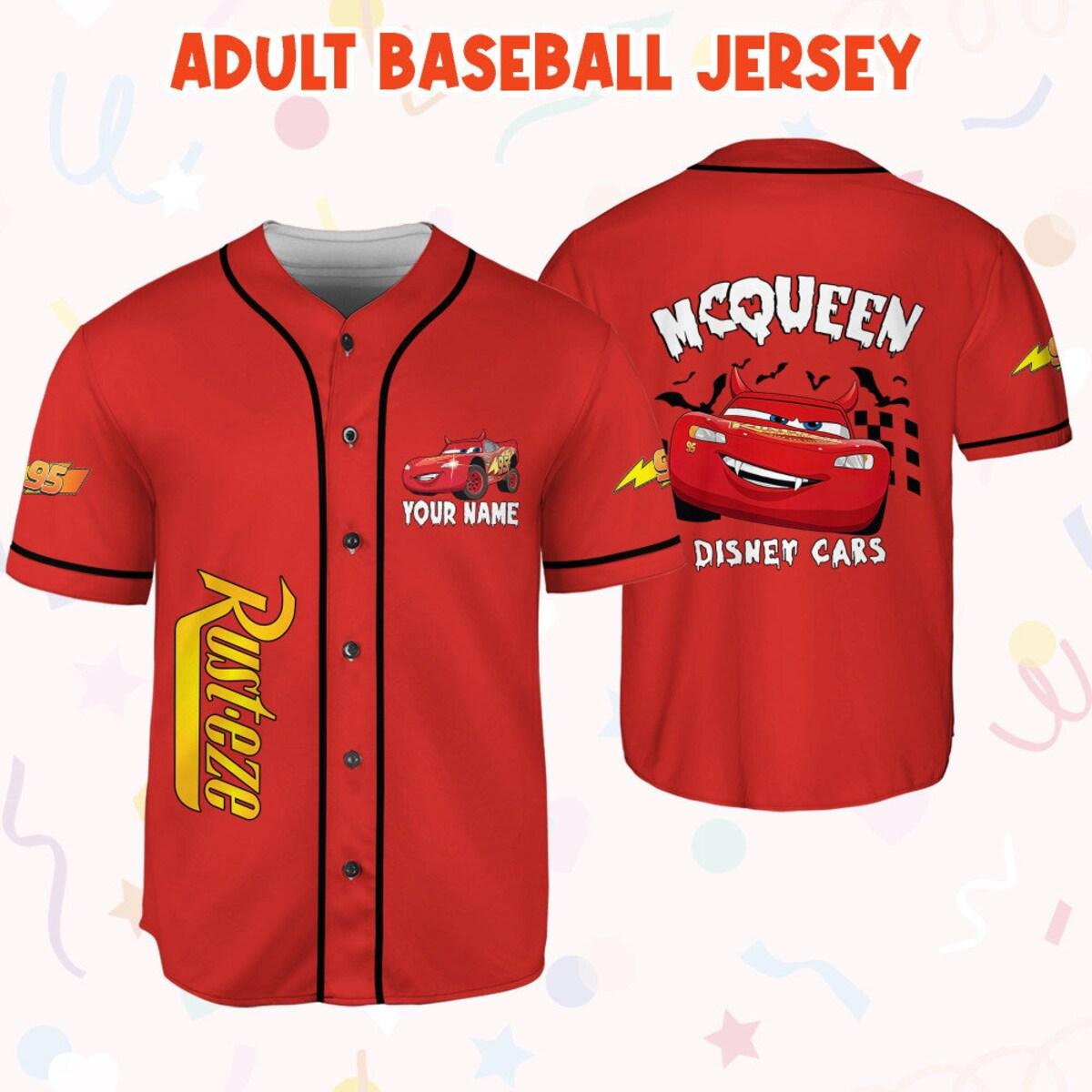 Mckenzieshoponline Halloween Cars Mcqueen Disney Cars Disney Personalized Baseball Jersey For Fans - Image 7