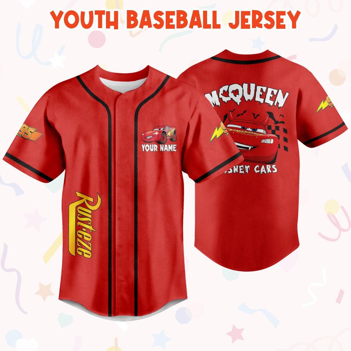 Mckenzieshoponline Halloween Cars Mcqueen Disney Cars Personalized Baseball Jersey For Fans - Image 6