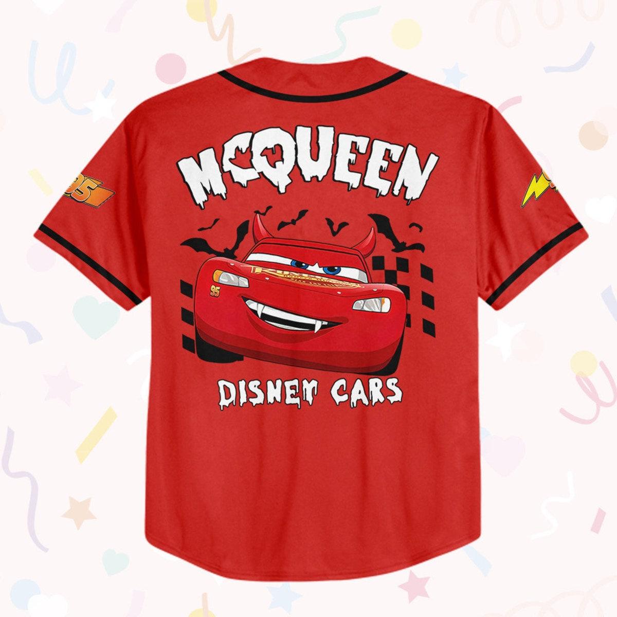 Mckenzieshoponline Halloween Cars Mcqueen Disney Cars Personalized Baseball Jersey For Fans - Image 4