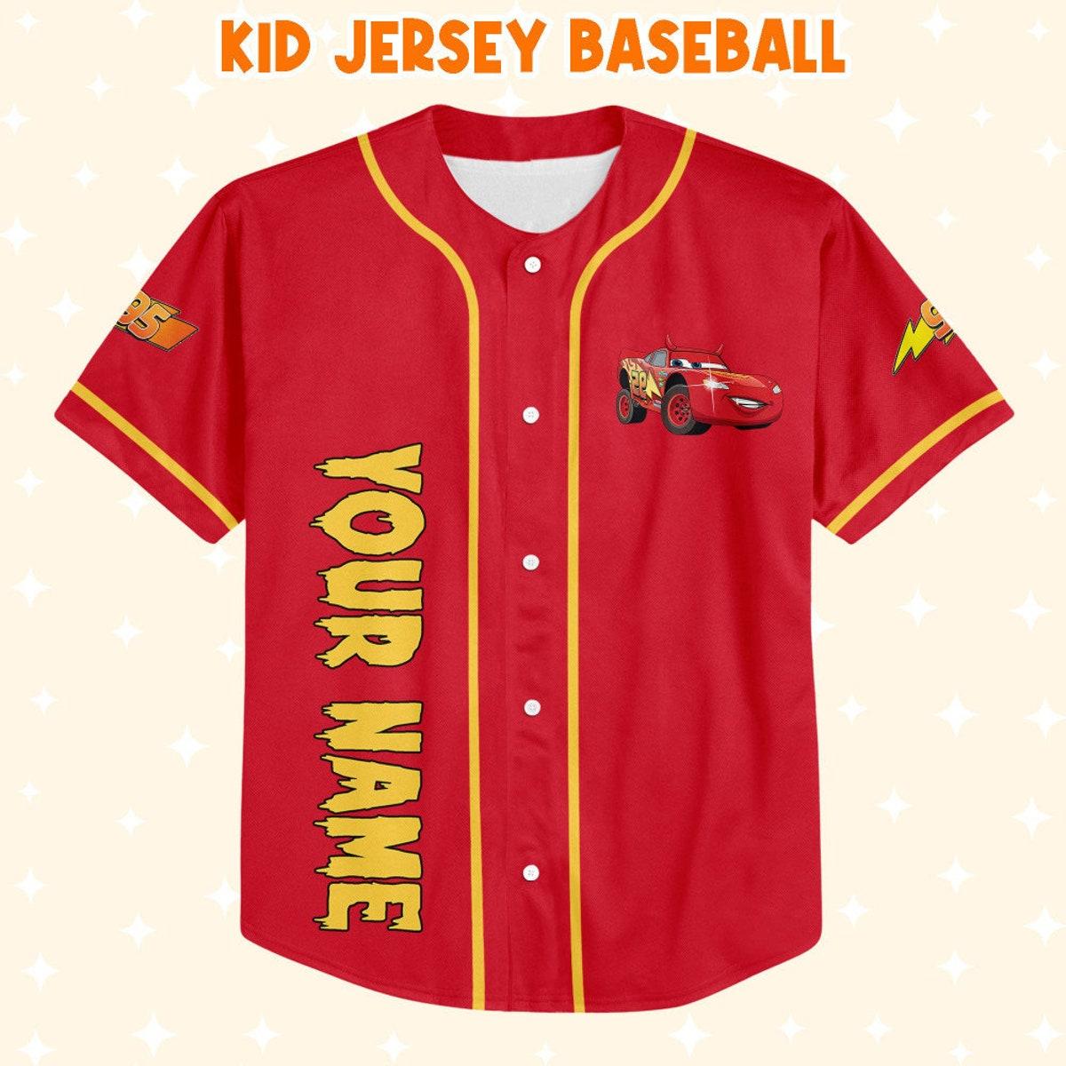 Mckenzieshoponline Halloween Cars Mickey Head Mcqueen Boo Personalized Baseball Jersey For Fans - Image 3
