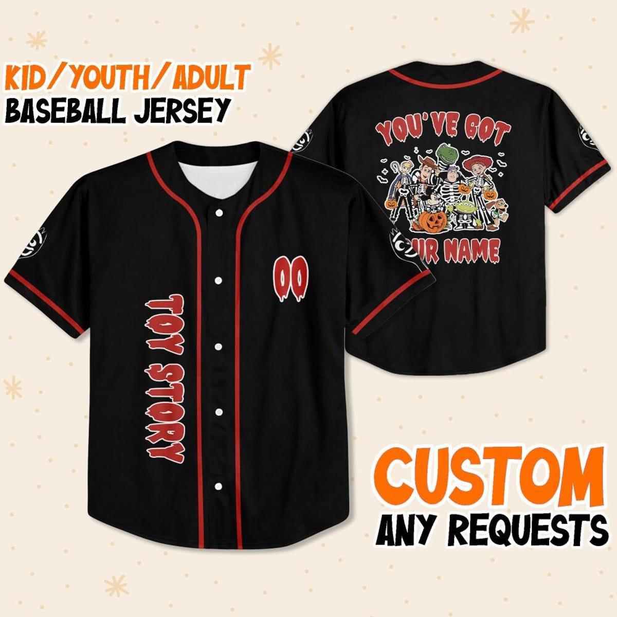 Mckenzieshoponline Halloween Toy Story And Friend Personalized Baseball Jersey For Fans