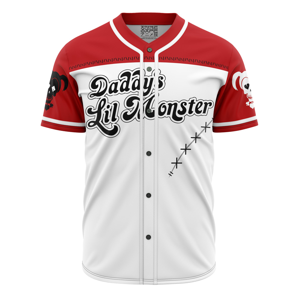 Mckenzieshoponline Harley Quinn Daddy's Lil Monster DC Comics Personalized Baseball Jersey For Fans