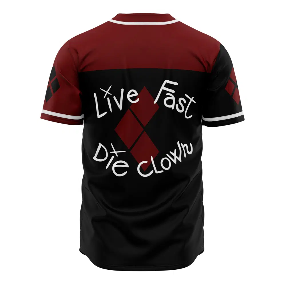 Mckenzieshoponline Harley Quinn Live Fast Die Clown DC Comics Personalized Baseball Jersey For Fans - Image 3
