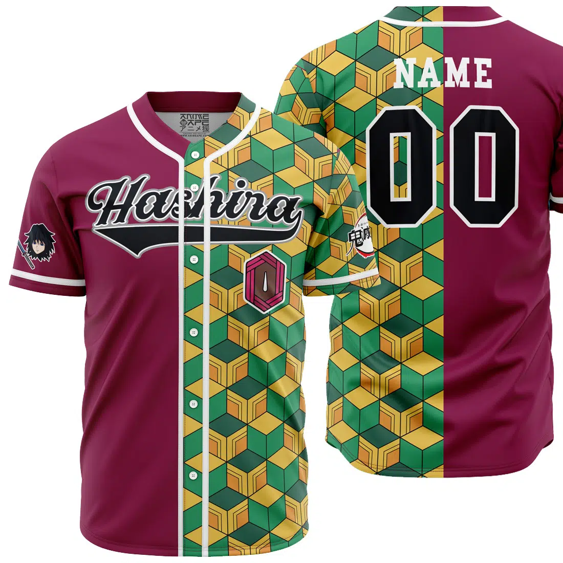 Mckenzieshoponline Hashira Giyu Tomioka Demon Slayer Personalized Baseball Jersey For Fans