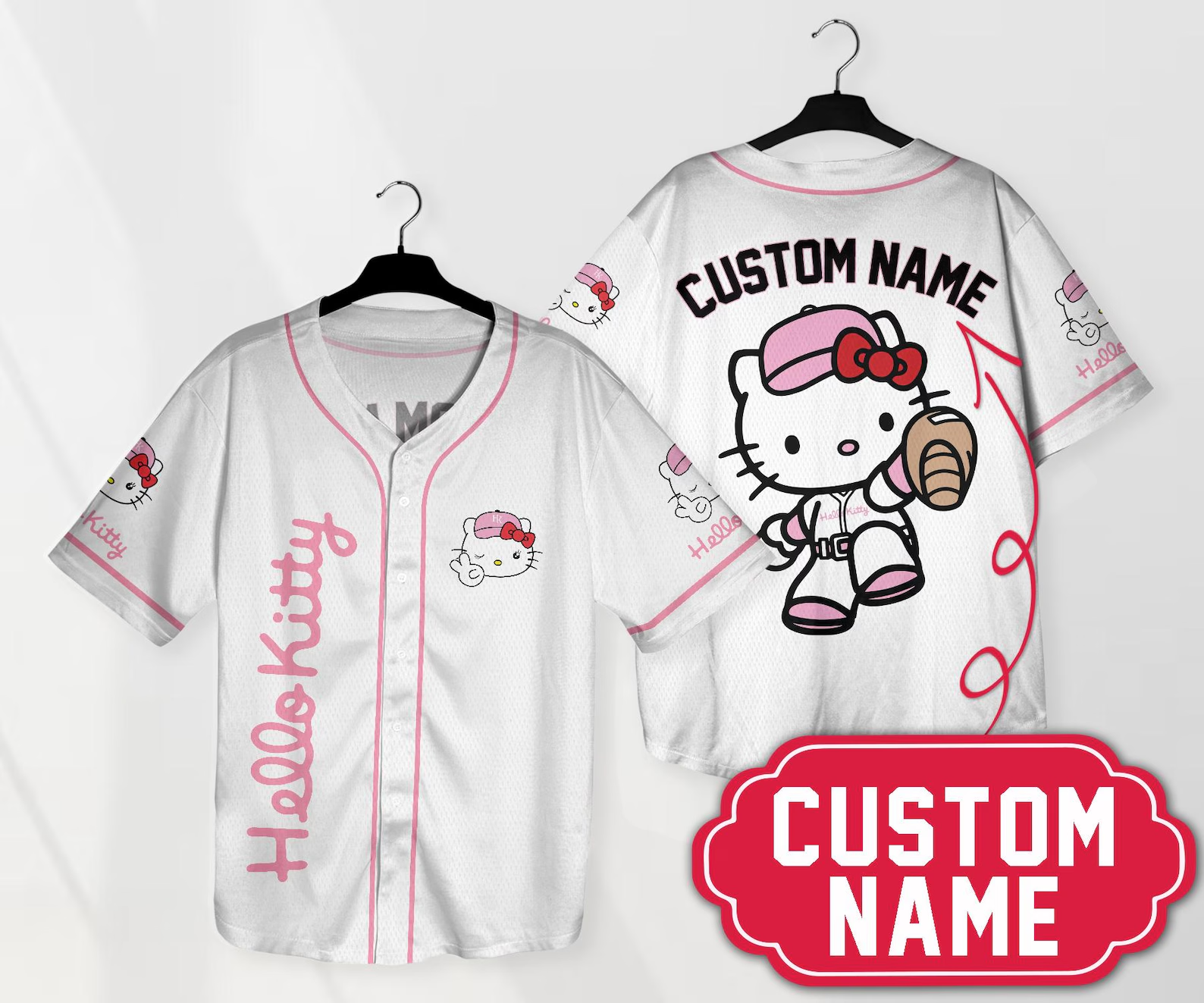 Jerseytrend Hello Kitty Personalized Baseball Jersey For Fans