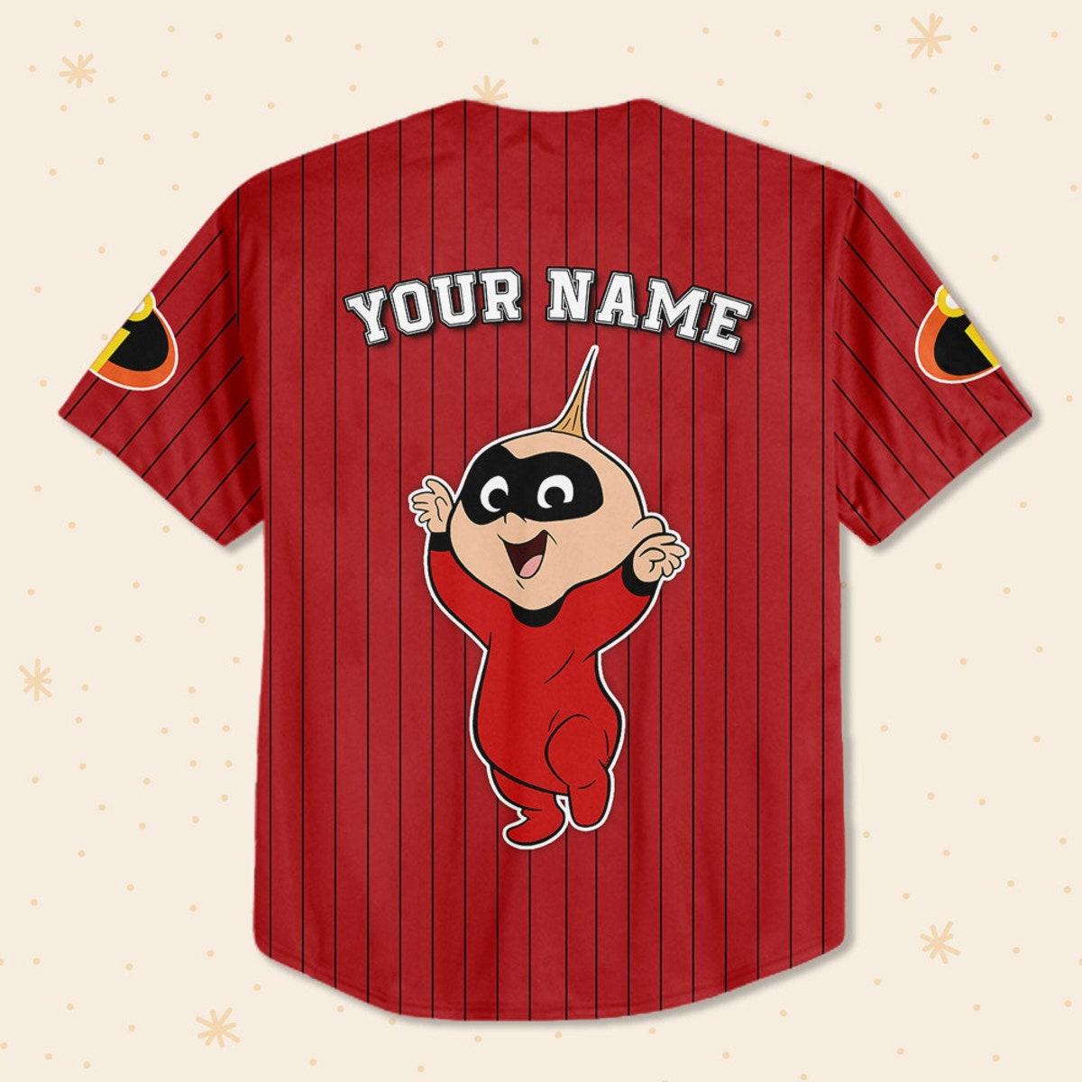 Mckenzieshoponline Incredible Jack Baby Red Black Disney Personalized Baseball Jersey For Fans - Image 3