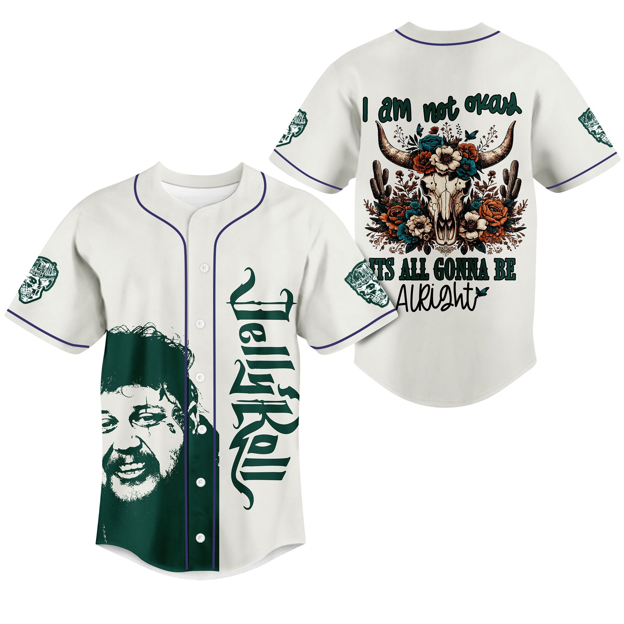 Mckenzieshoponline Jelly Roll I Am Not Okay Personalized Baseball Jersey For Fans