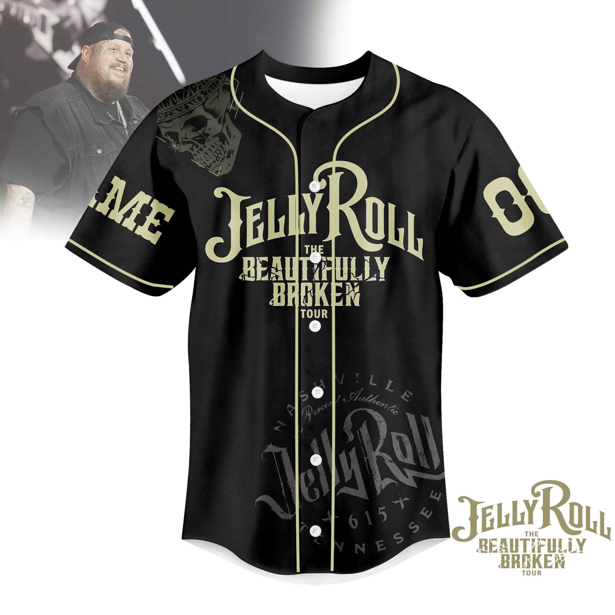 Mckenzieshoponline Jelly Roll I Am Not Okay Personalized Baseball Jersey For Fans - Image 3