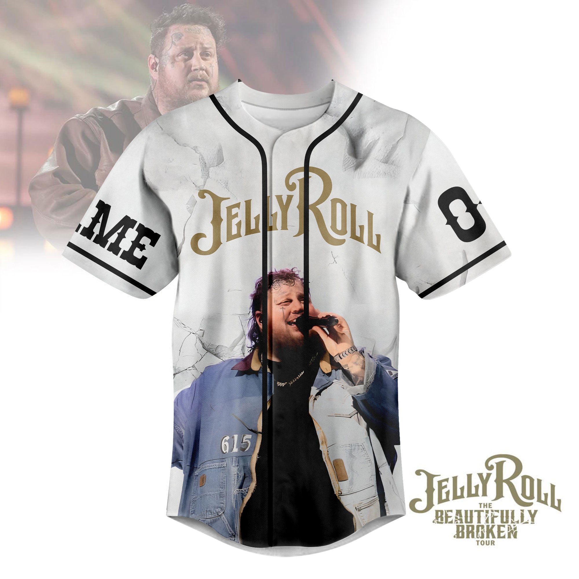 Mckenzieshoponline Jelly Roll I Am Not Okay Personalized Baseball Jersey For Fans - Image 2