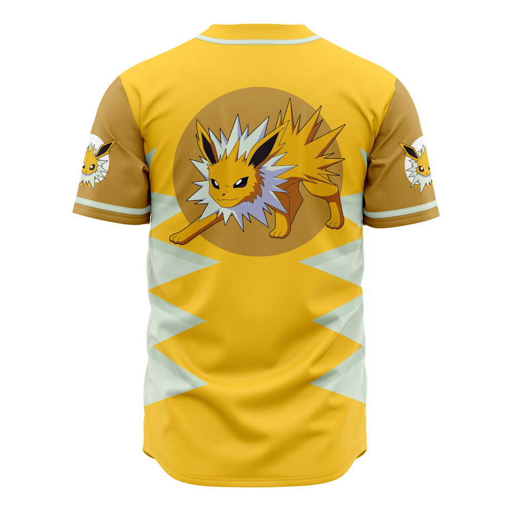 Mckenzieshoponline Jolteon Eeveelution Pokemon Personalized Baseball Jersey For Fans - Image 2