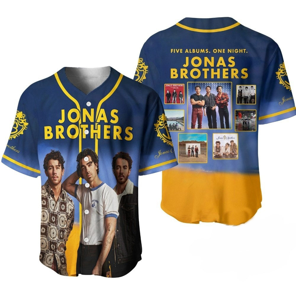 Mckenzieshoponline Jonas Brother Five Albums One Night Personalized Baseball Jersey For Fans
