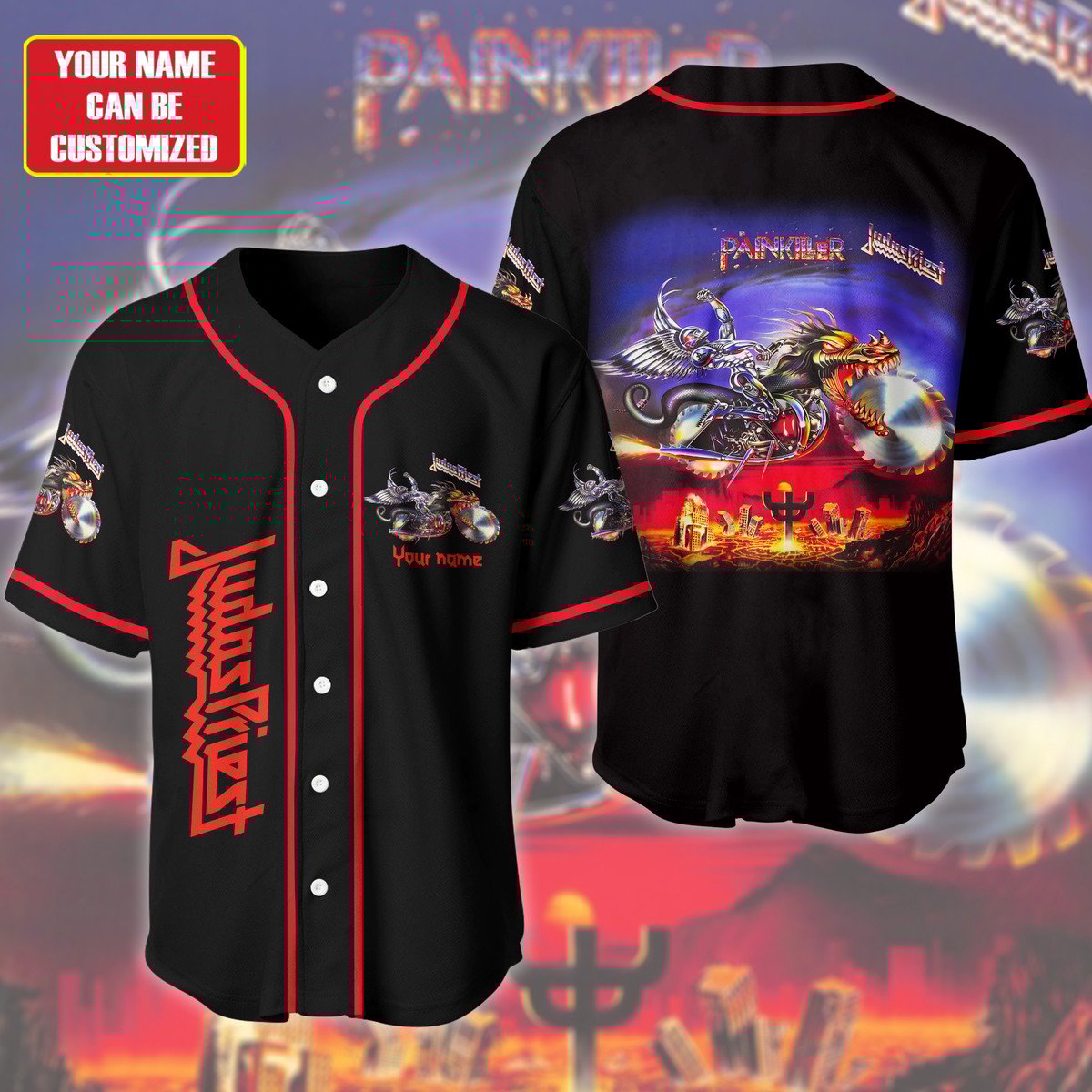 Jerseytrend Judas Priest Band Painkiller Personalized Baseball Jersey For Fans