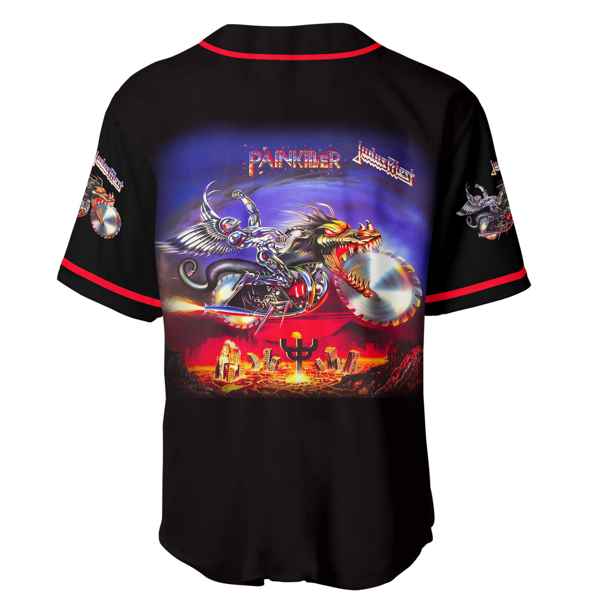 Jerseytrend Judas Priest Band Painkiller Personalized Baseball Jersey For Fans - Image 5