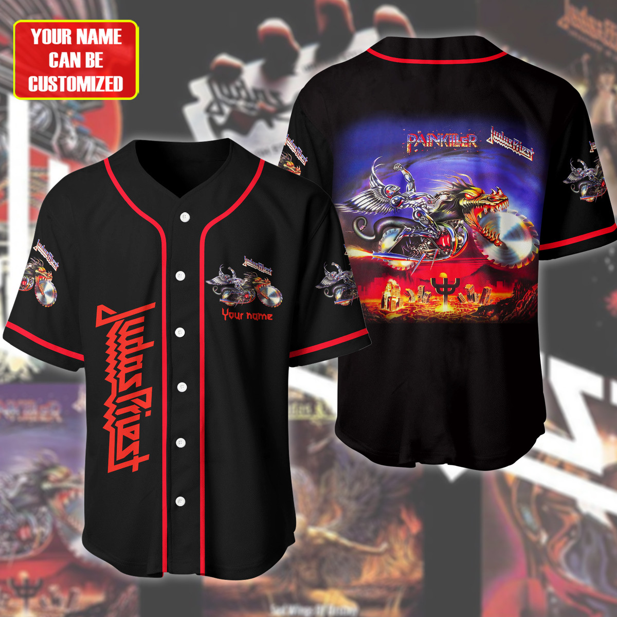 Jerseytrend Judas Priest Band Painkiller Personalized Baseball Jersey For Fans - Image 2